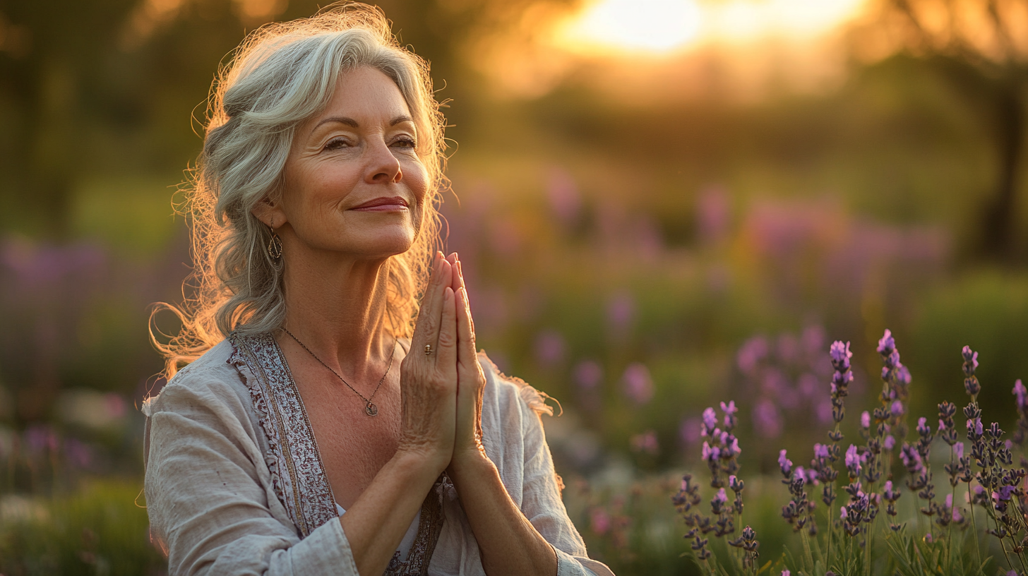 Мудра жінка в медитації